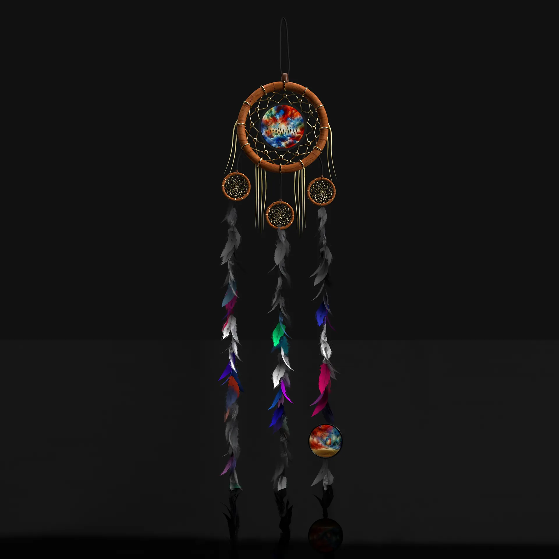 Dreamcatcher Synchronicity by Fabin Rasheed. A generative AI artwork visualizing neuroscience data and subconscious patterns. Exhibited at CVPR and IndiaHCI.